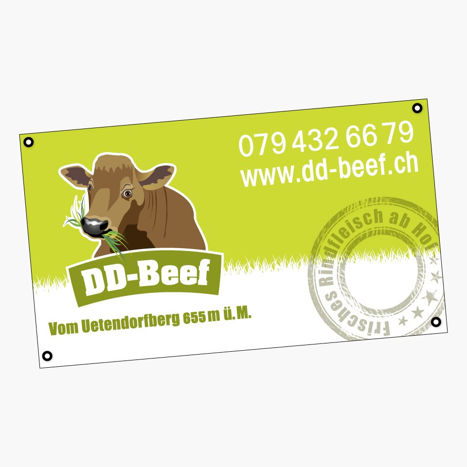 Unternehmensauftritt DD-Beef, Fleisch ab Hof