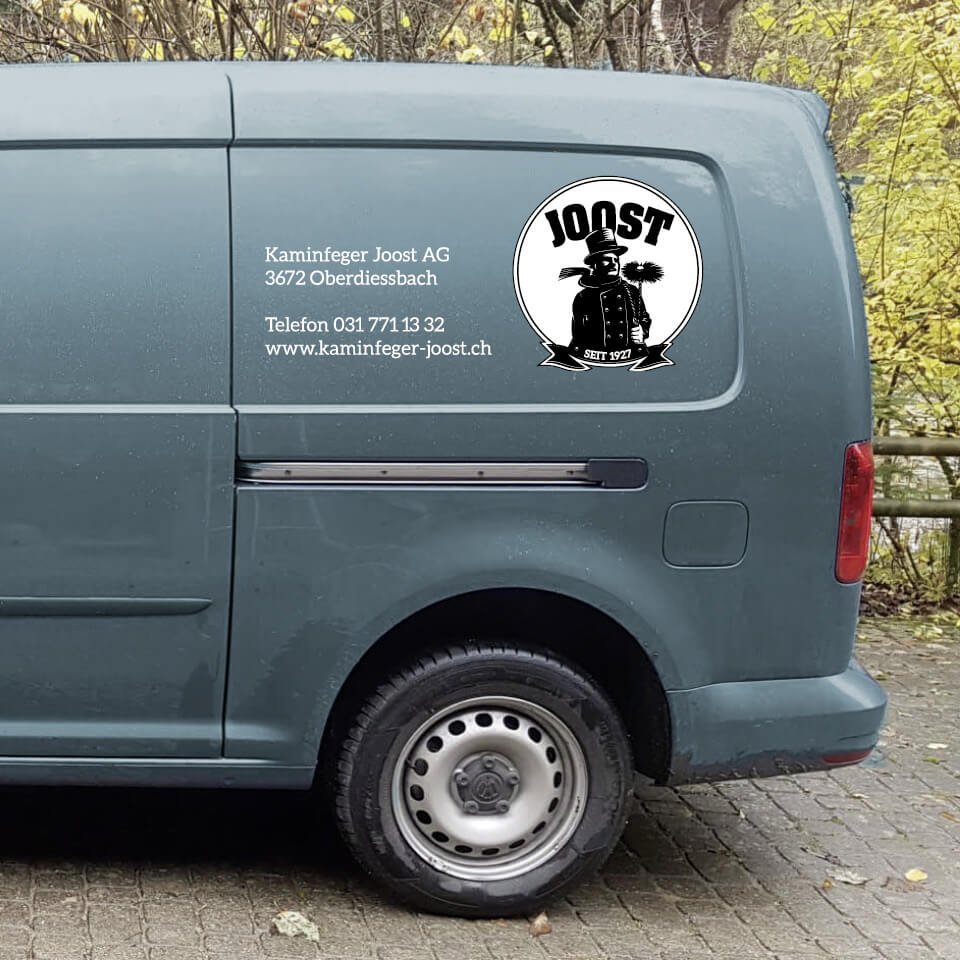 Autobeschriftung für Kaminfeger Joost