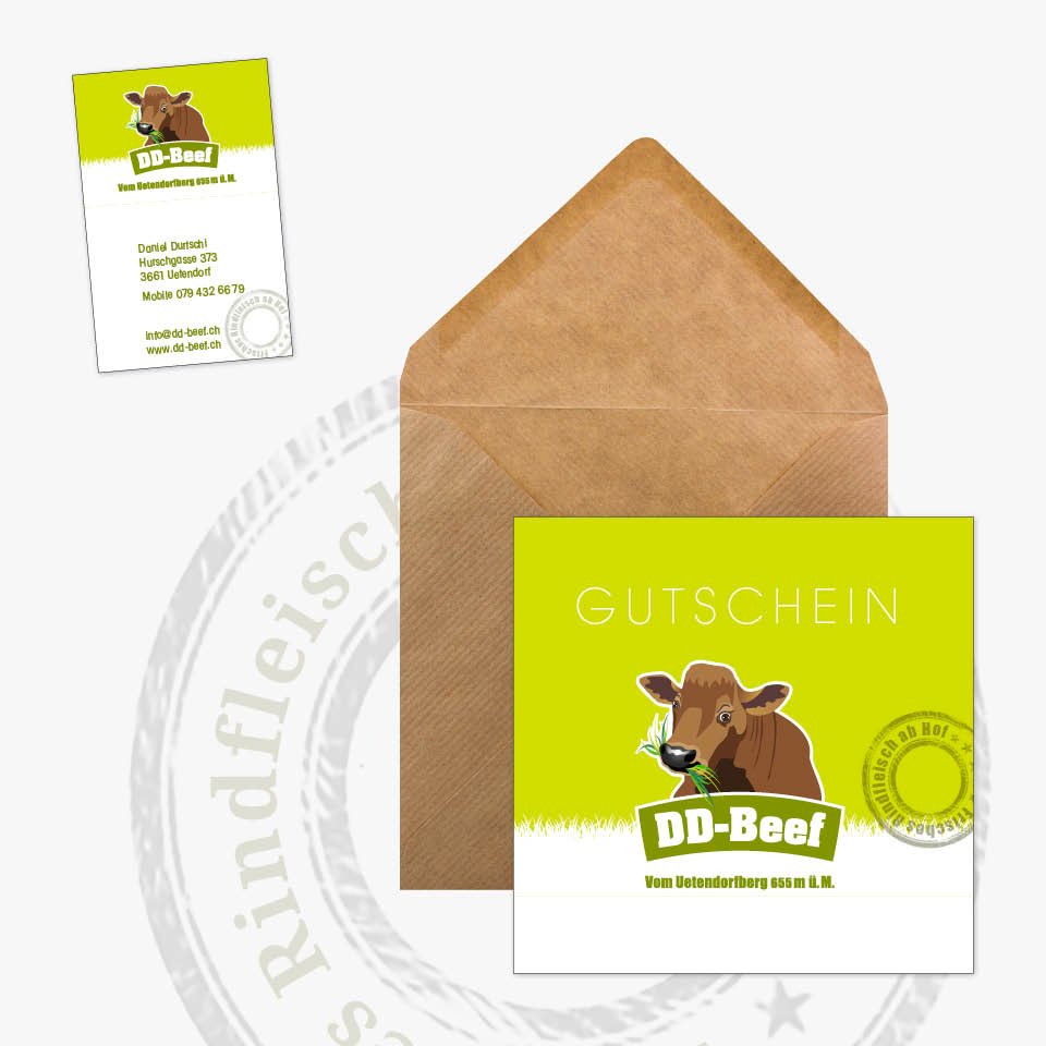 Unternehmensauftritt DD-Beef, Fleisch ab Hof