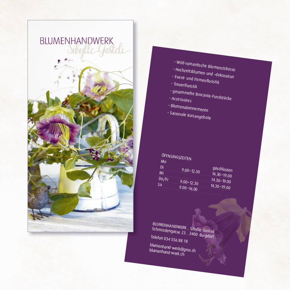 Flyer für Floristin