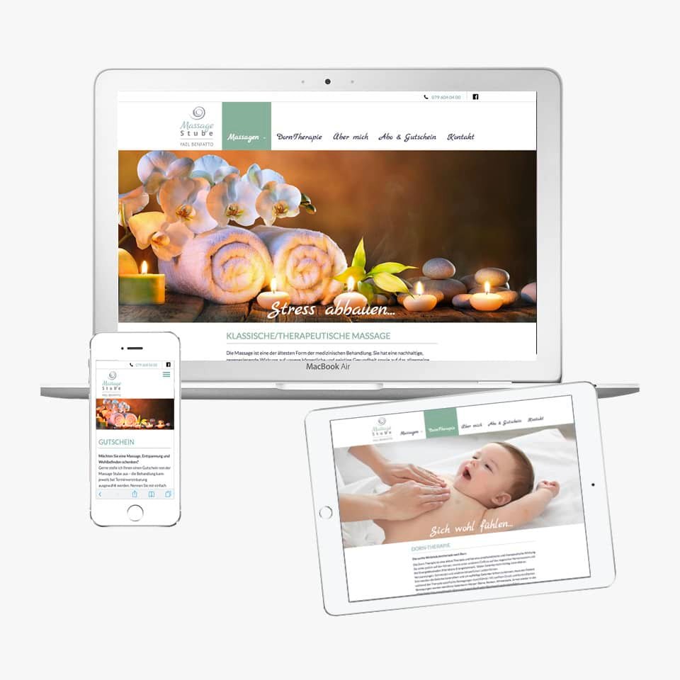 Webdesign für Massage Stube