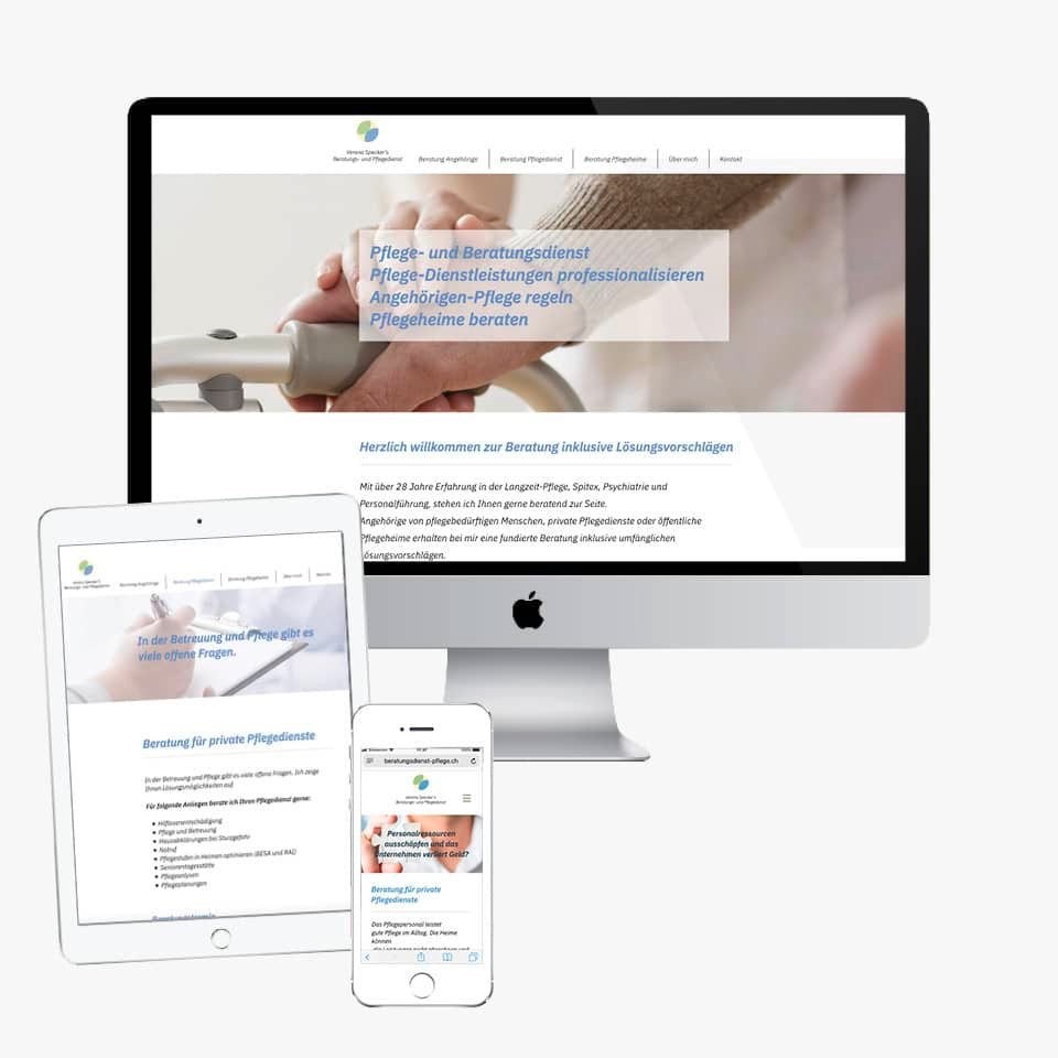 Firmenauftritt für Pflegedienst Website