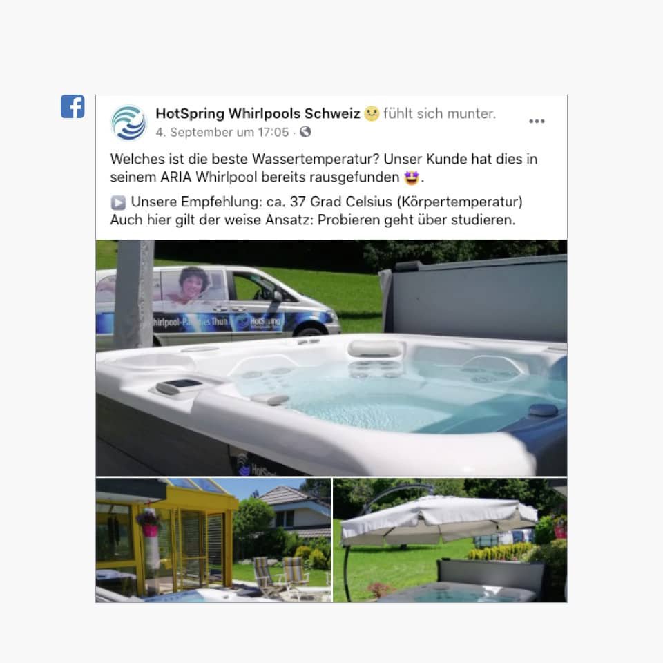 Facebook Post für Hotspring