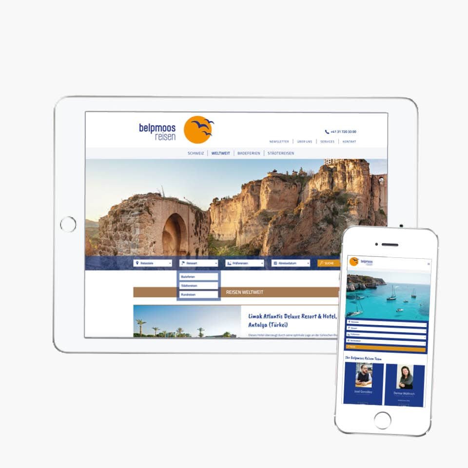 Website Belpmoos-Reisen