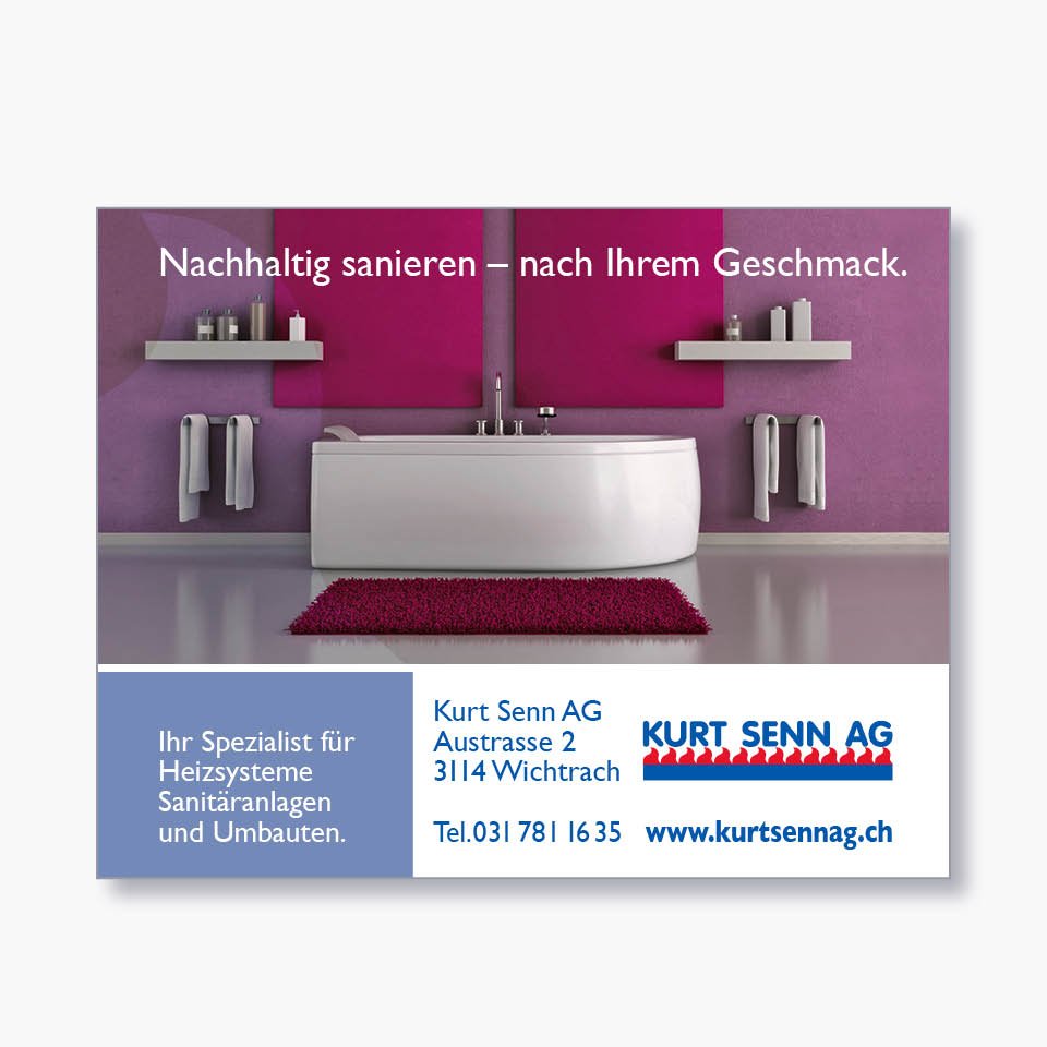 Inserat für Sanitär