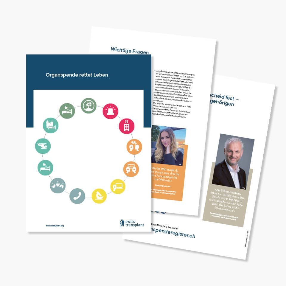 Swisstransplant Broschüre Organspende