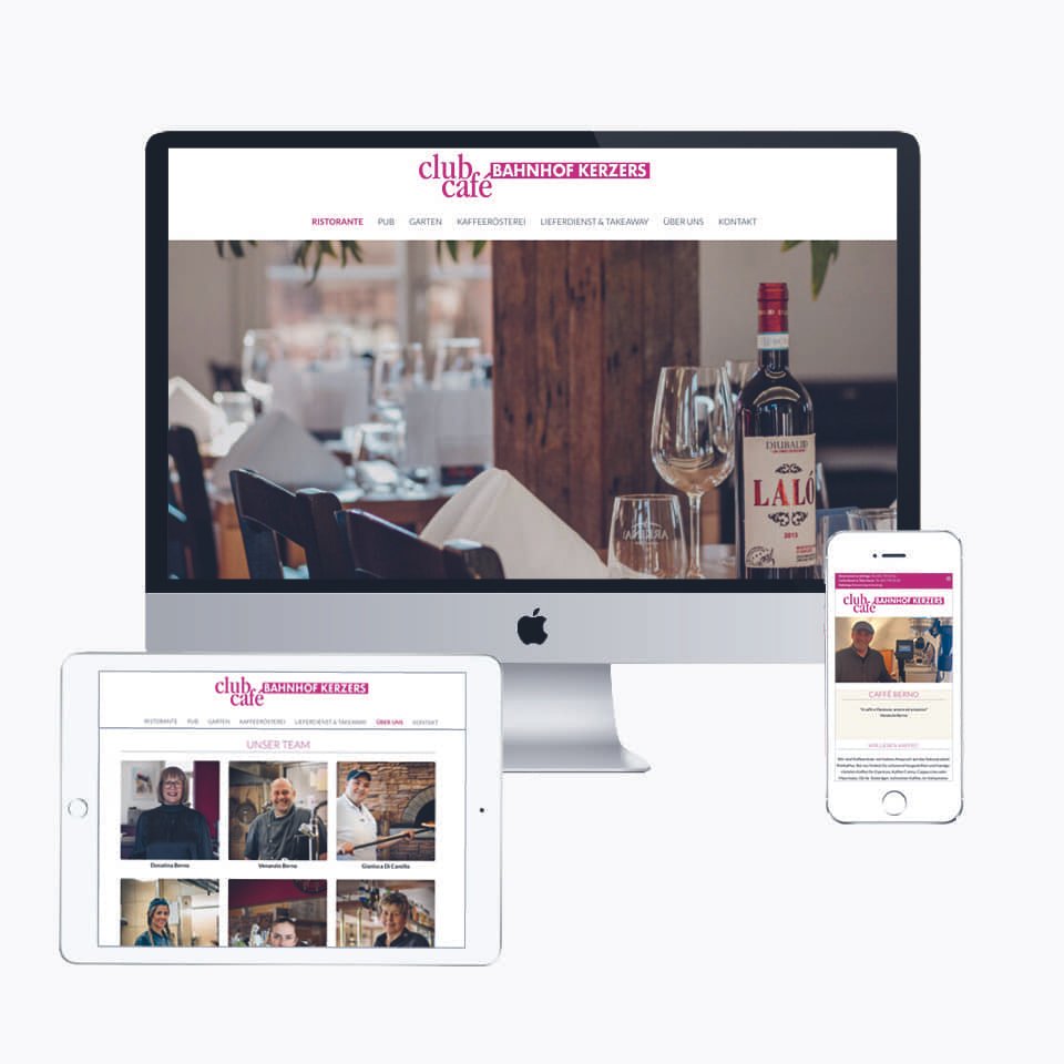 Webdesign Website Restaurant Pizzeria Berno (Bahnhöfli Kerzers)
