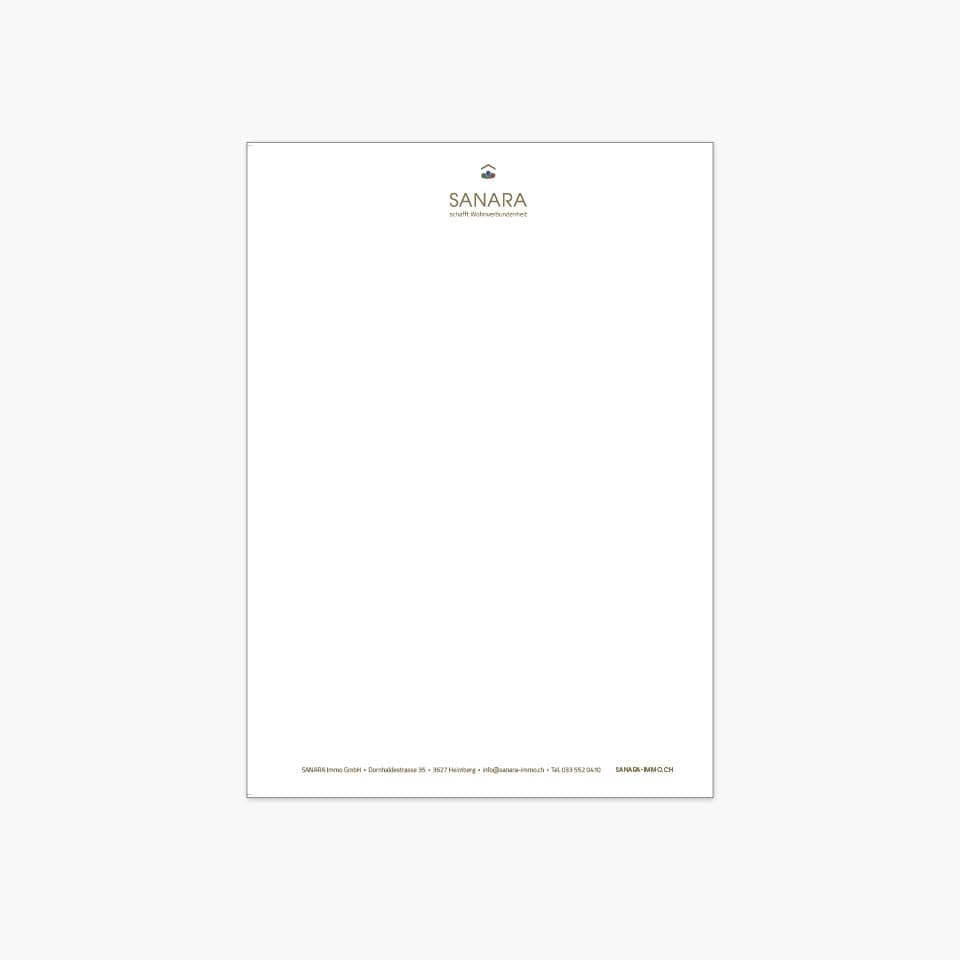 Sanara Immo Briefblatt
