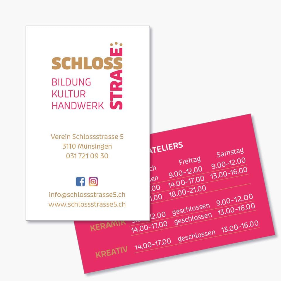 Schlossstrasse Münsingen Visitenkarte